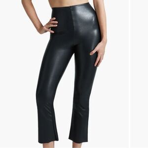 NWT Commando Small Faux Leather Black Crop Flare Pants Alt/Luxe/Edgy/Minimalist